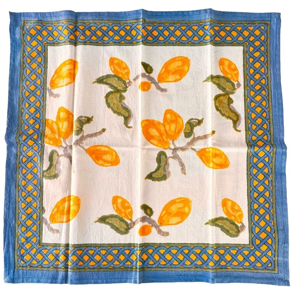 Set of 4 Williams Sonoma New Bright Spring Cloth Napkins 100% Cotton 20